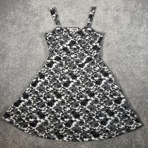 Whimsigoth Dress M Gray Black Roses Dark Romantic Cottagegoth Fairy Grunge